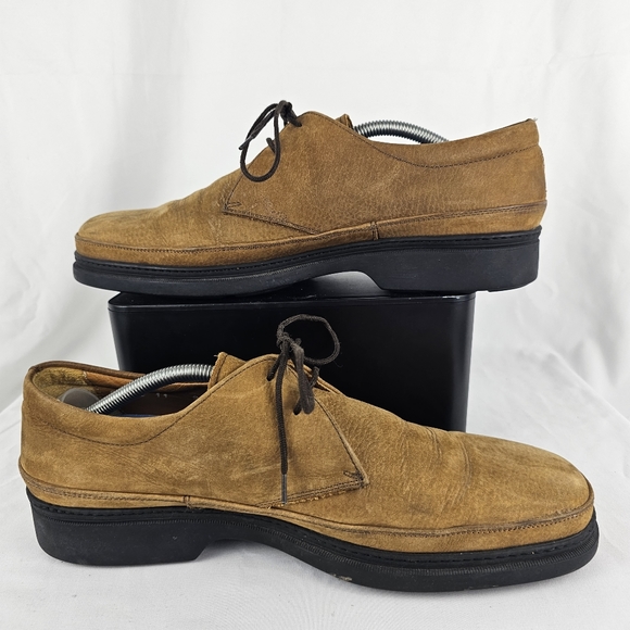 Michael Toschi Balboa Brown Leather Shoes Made In Italy Size 11 Superfeet Insole - Picture 2 of 9